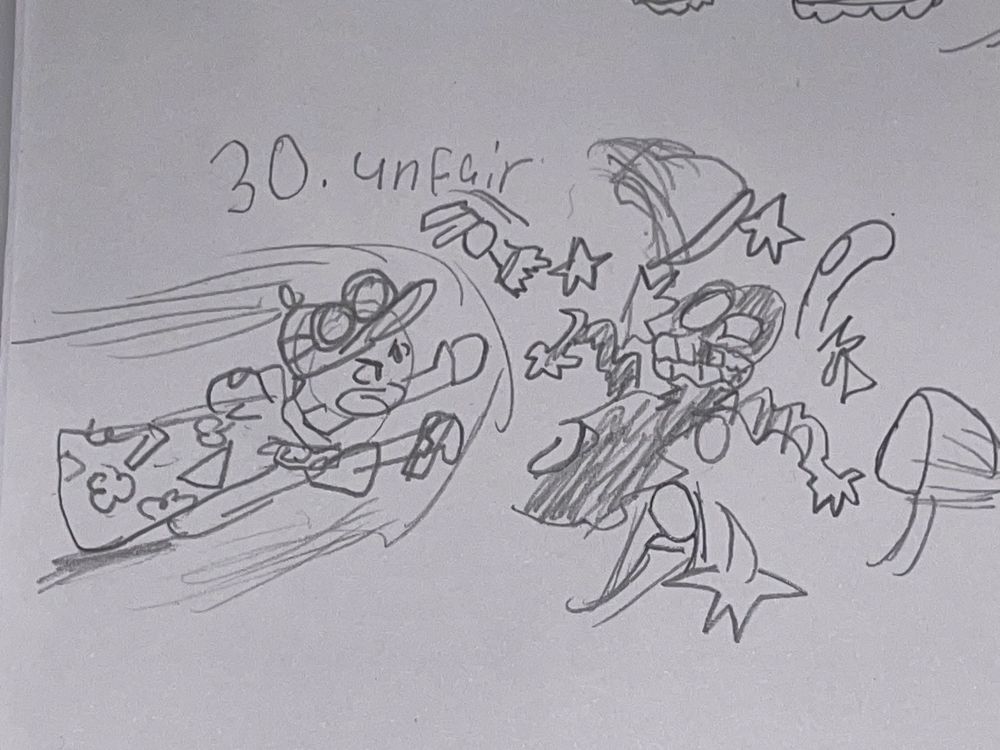 Aidan flying towards superior tim (phantom blot inspired oc) as you see him getting pelted with punches, hammer slams, and bat swings