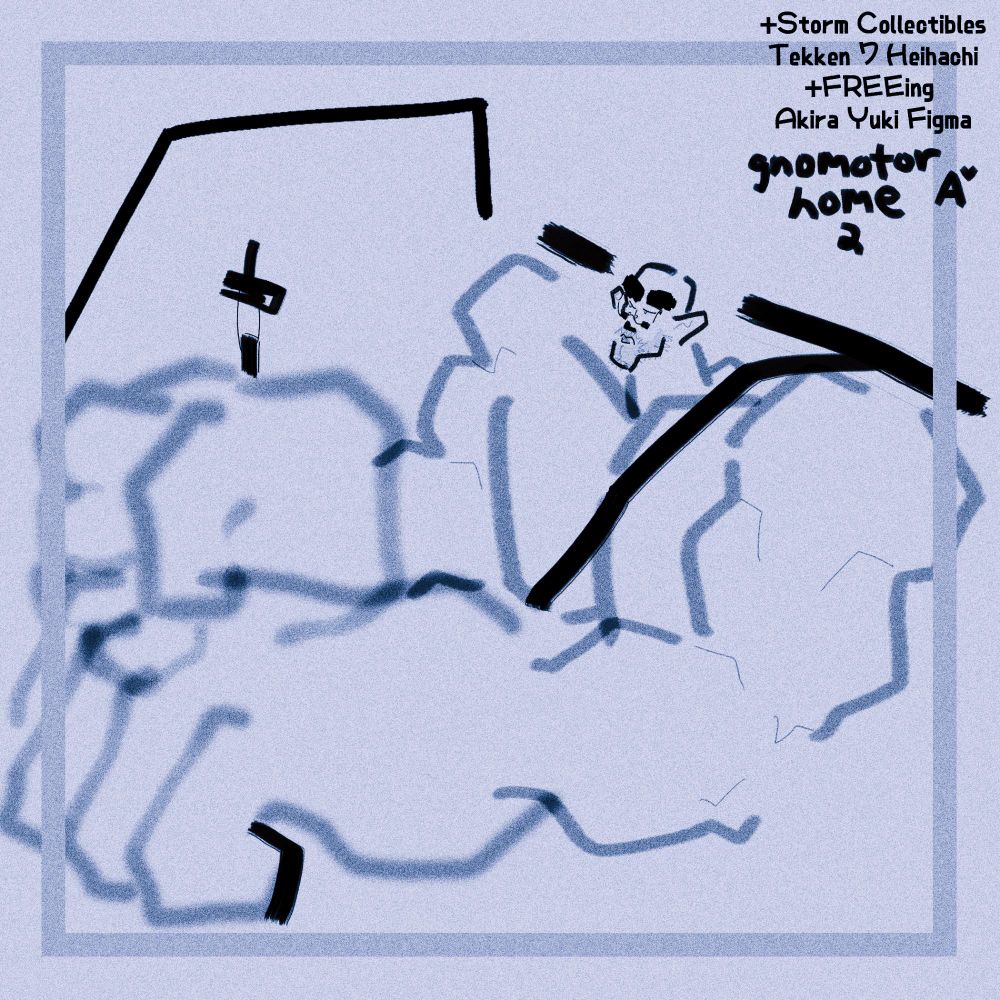 An unfinished drawing of Seungjoon driving his motorhome