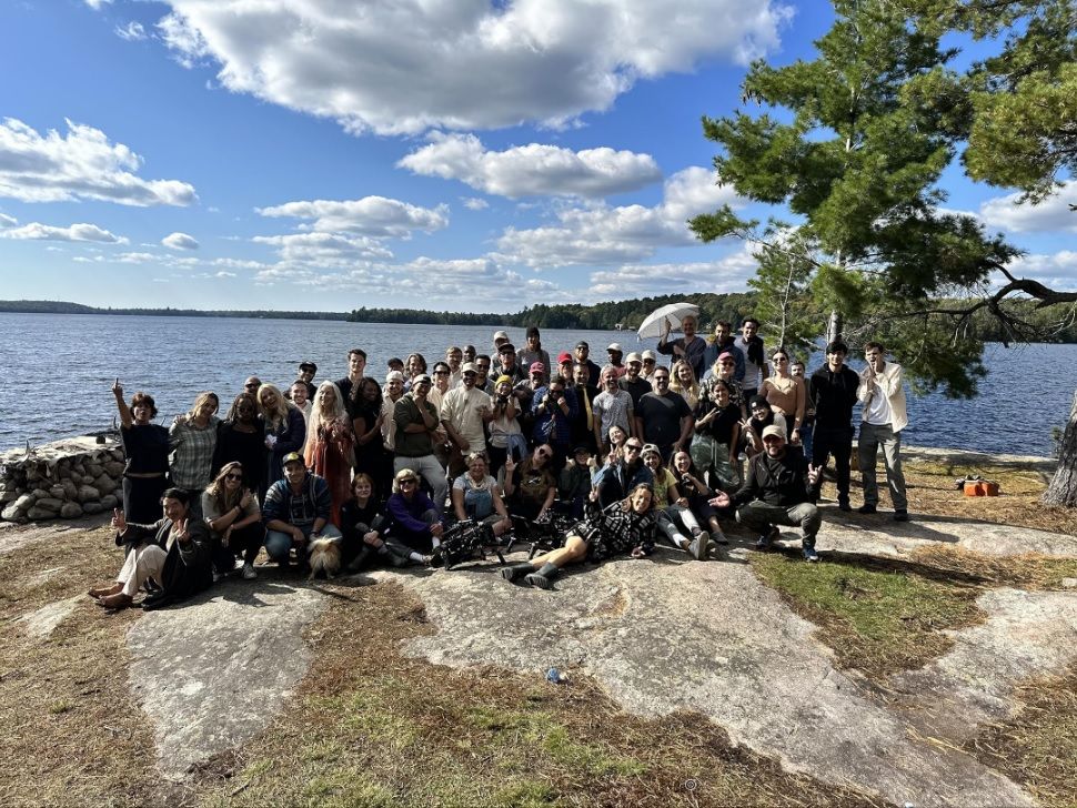 Picture of the crew and cast of 'Love Is the Monster', an upcoming Canadian horror thriller film directed and co-written by Alex Noyer and starring Madeline Zima (source: https://www.imdb.com/title/tt28682462/?ref_=tt_mv_close). 