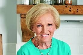 Mary Berry wearing a mint green top.