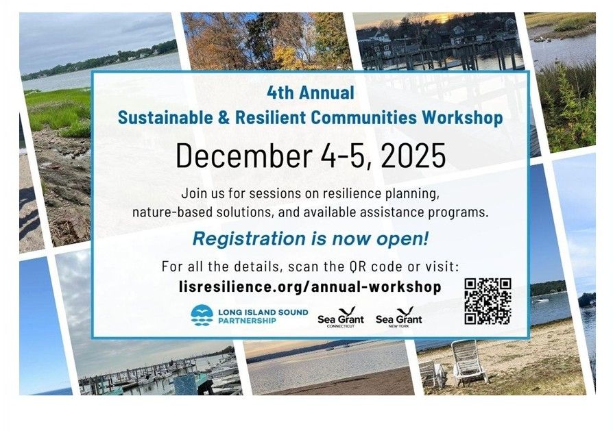 Flier for 4th Annual Sustainable & Resilient Communities Workshop Dec. 4-5 with QR code