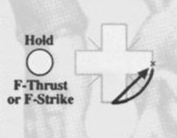 Forward, Down Forward, Down, Forward motion 