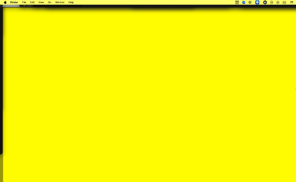 macOS background that is pure yellow.