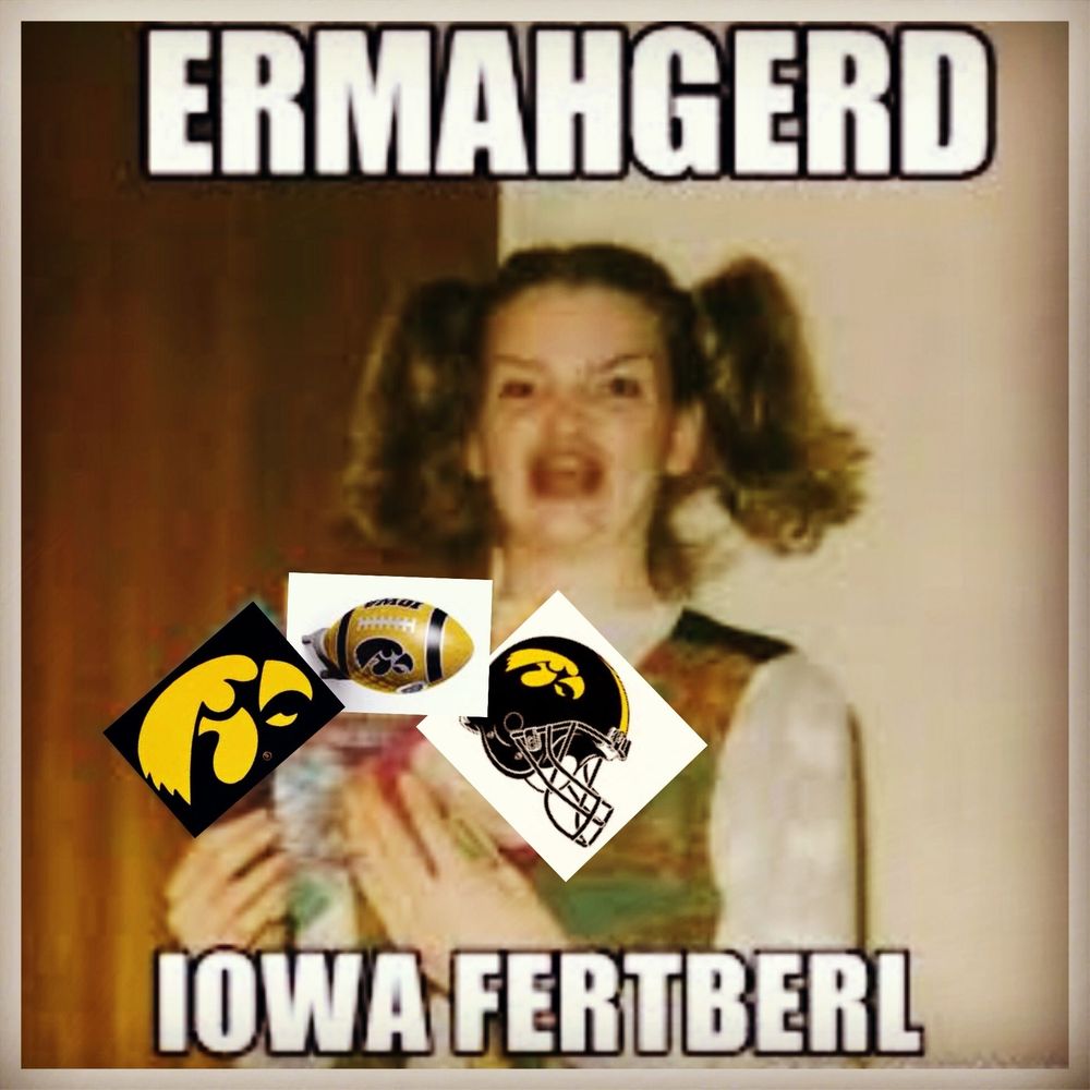 The gersberms girl is disappointed in the Hawkeyes.