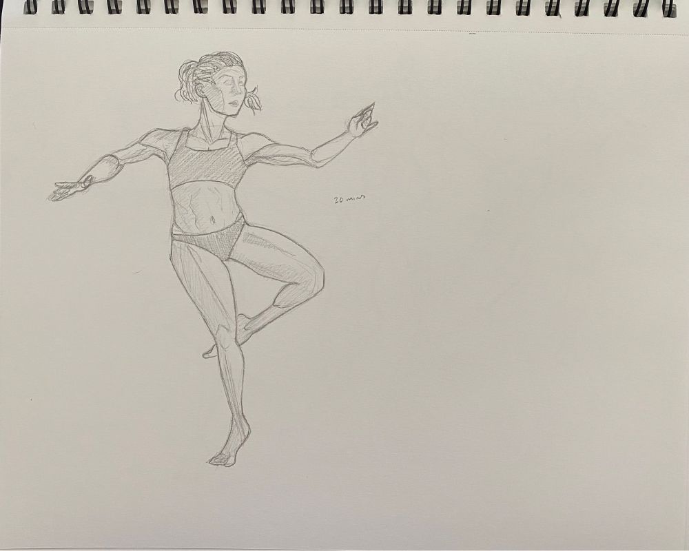 a 20 min figure drawing in pencil