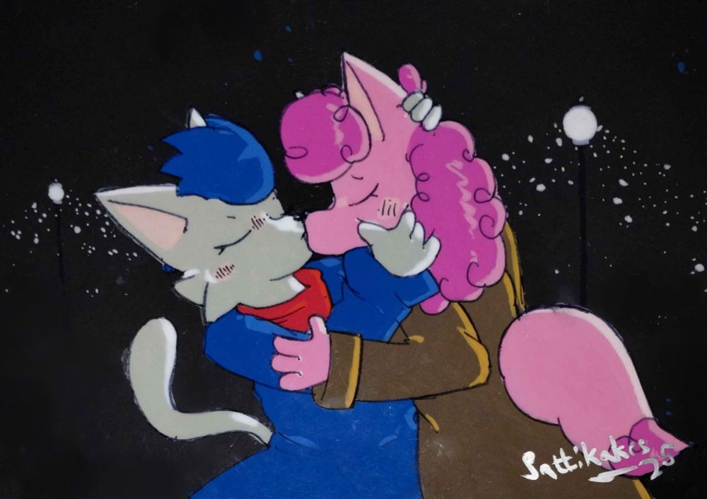 Photograph of the cel with a background + slight touchups made digitally