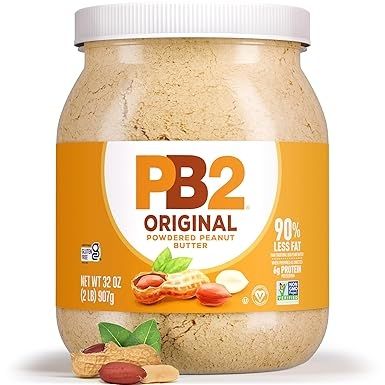 Amazon.com : PB2 Powdered Peanut Butter Powder | 2LB Jar | Certified Gluten Free, Low-Carb, Keto Diet Friendly | Original Flavor with 6G of Protein, 90% Less Fat, 60 Calories Per Serving | Easy Mix for Healthy, Fit Diet : Grocery & Gourmet Food