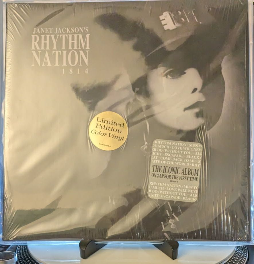 Front cover of Janet Jackson's "Rhythm Nation 1814"