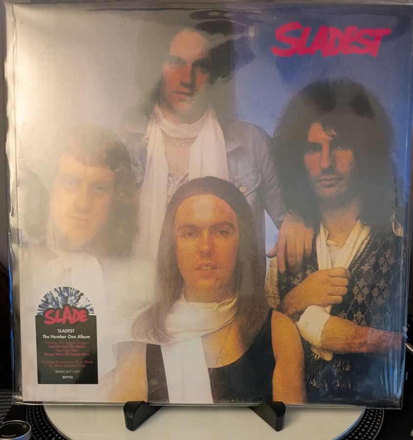 Front cover of Slade's "Sladest" greatest hits compilation