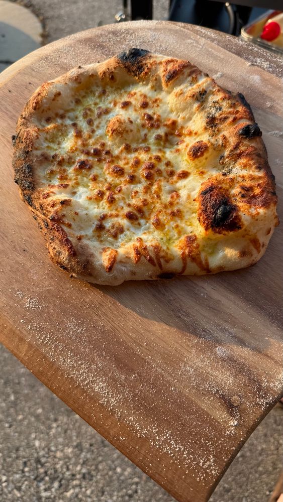 Olive oil, garlic and Parmesan 