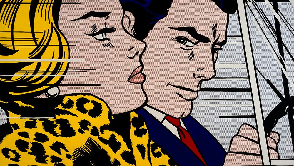  Roy Lichtenstein Driving in the car (woman & man)