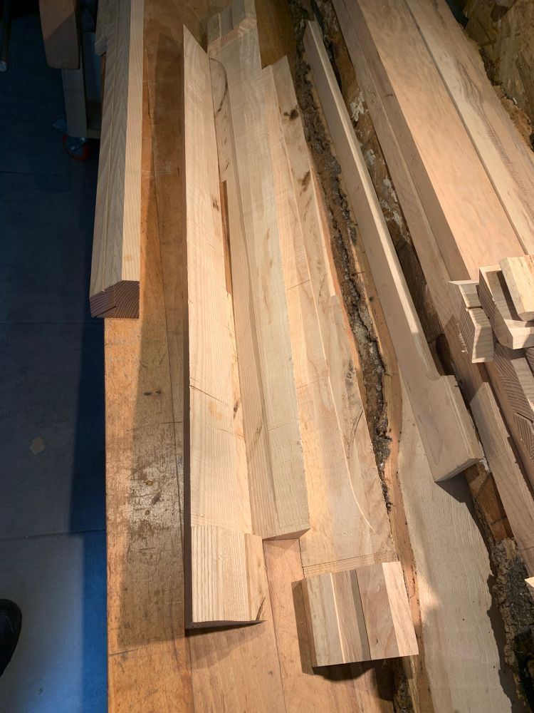 Console legs ready for planing 