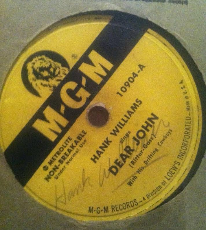Hank Williams signature on 78
