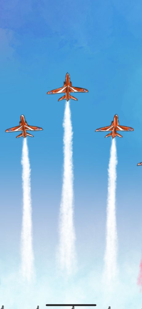 Artwork inspired by the home of Glasgow Rangers, Ibrox Stadium to commemorate Remembrance Day (Closer look at Red Arrows)