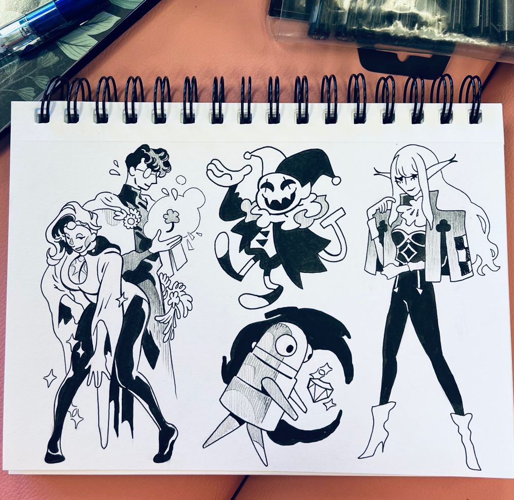 doodles for various game characters