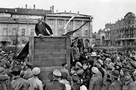 Vladimir Lenin making a speech 