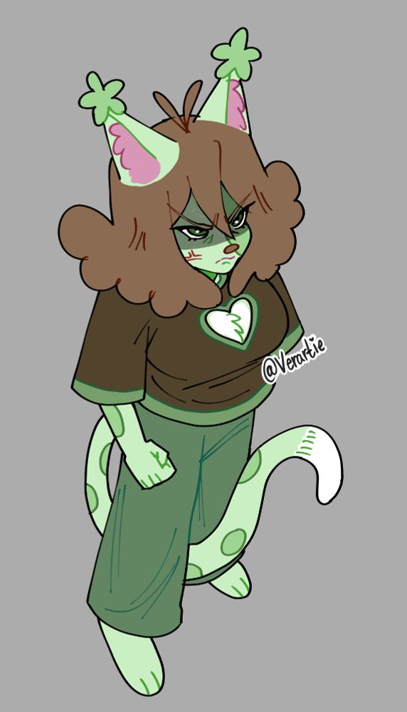 Catsona in a bird perspective. She looks angry with her tail between her legs. 