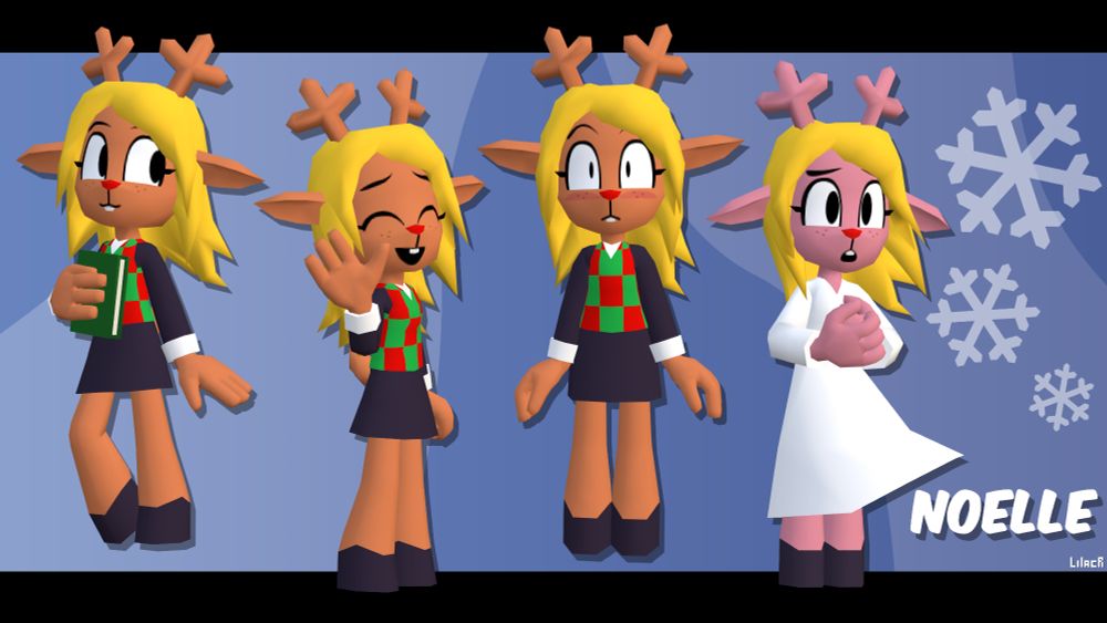 A compilation of Noelle poses.