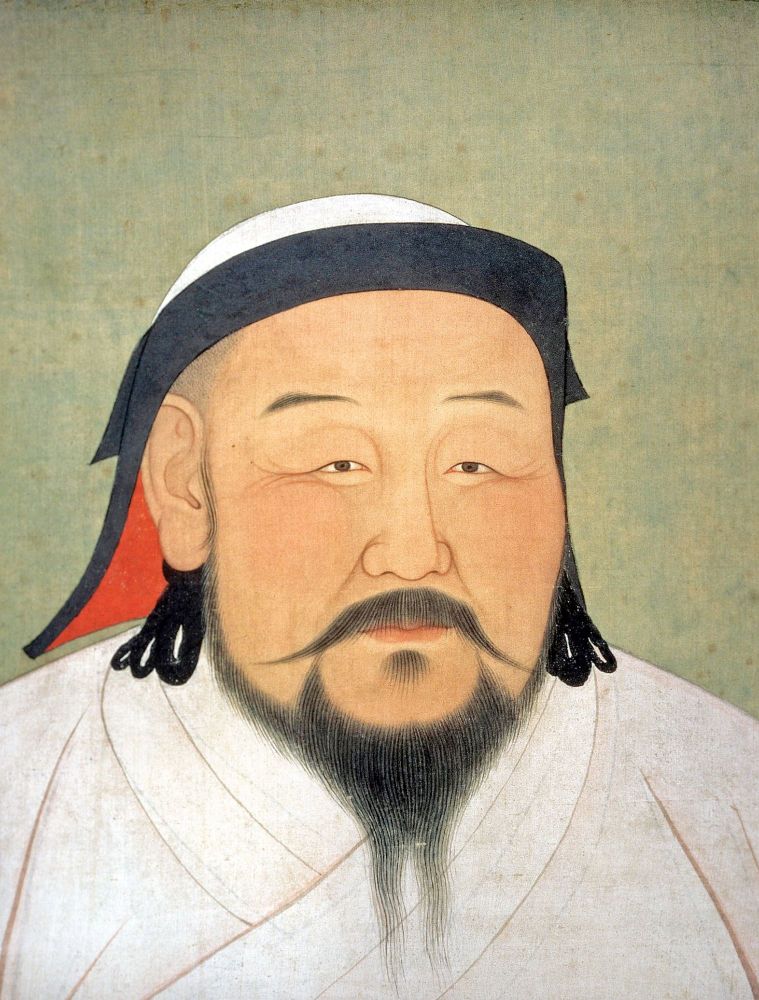 A portrait of Kublai Khan looking like he wants a stately pleasure dome to decree.