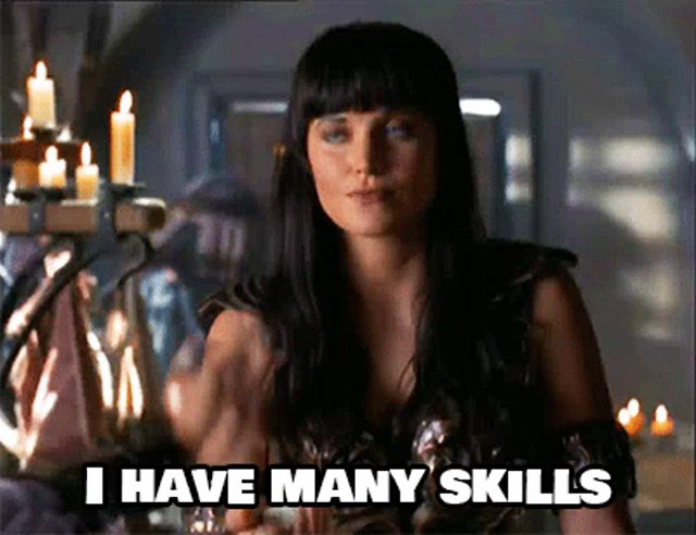 a woman says that she has many skills