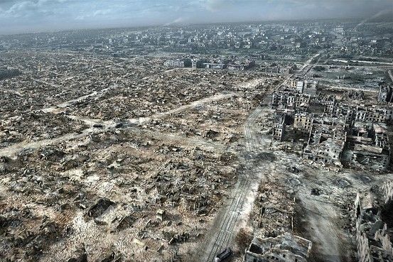 A photo of Warsaw completely destroyed by the Nazis after the Warsaw Uprising.