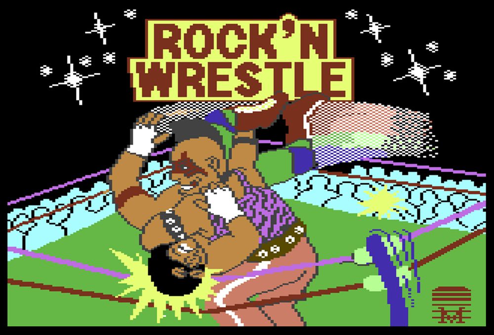 Two wrestlers, both unalike in any sort of dignity, in fair Melbourne House, where we lay our scene. Quite a nice loader. Green matted wrestling ring, lights from the gantry, a crowd in sillouhette and a Mexican Luchadore type wrestler, on the ropes by the oddest looking punk rocker wrestler I have ever seen, complete with spiked dog collar belt. Bonkers fun.