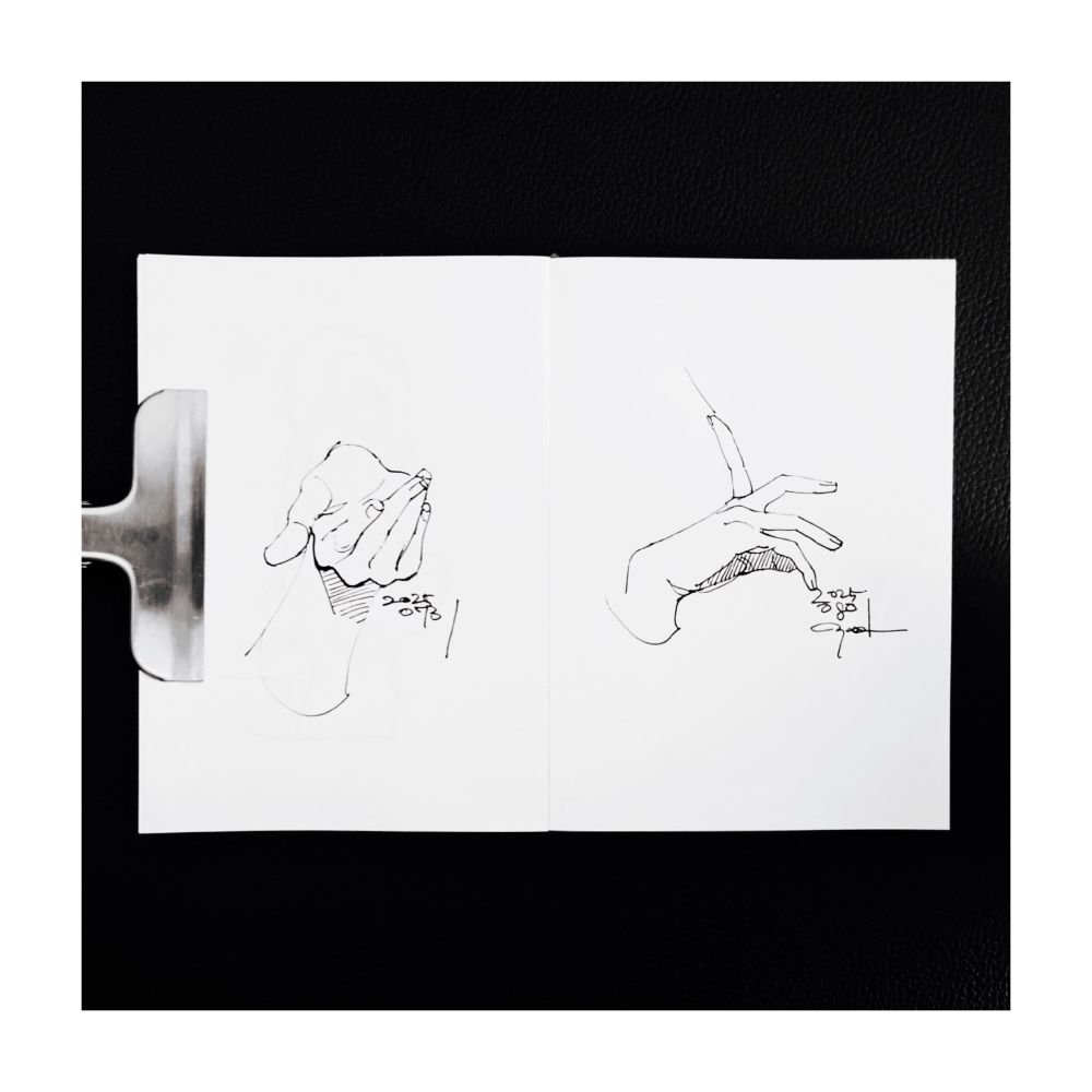 手のクロッキー