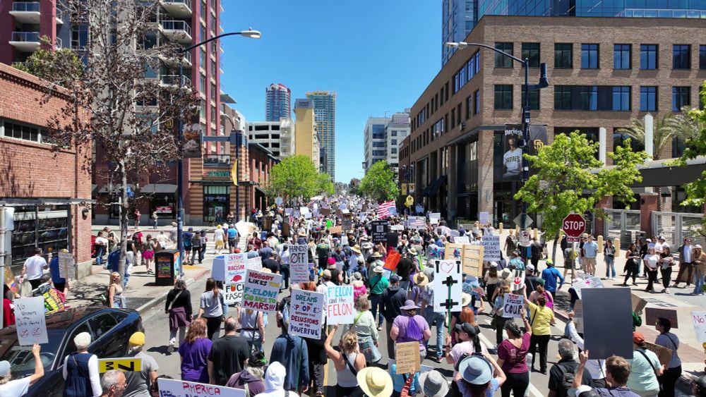 San Diego protest crowd