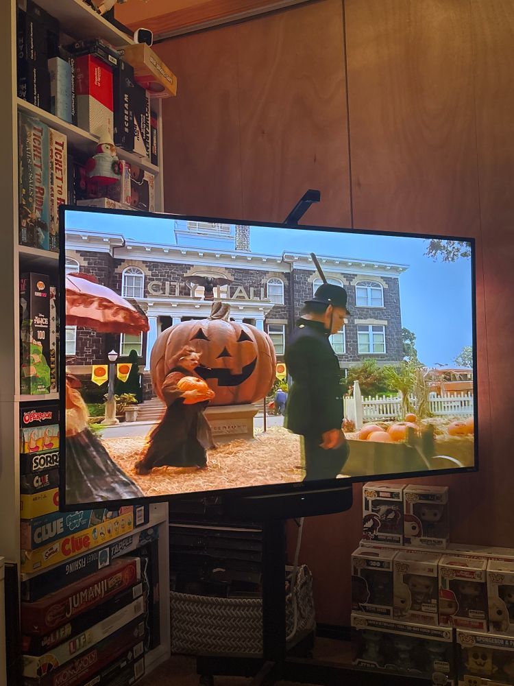 Tv with Halloweentown playing on it