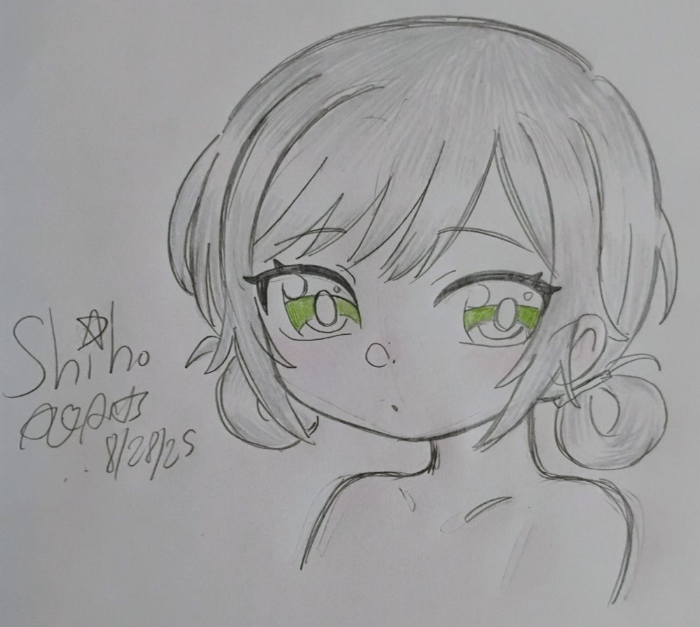 Shiho Hinomori from Project Sekai in a different hairstyle.