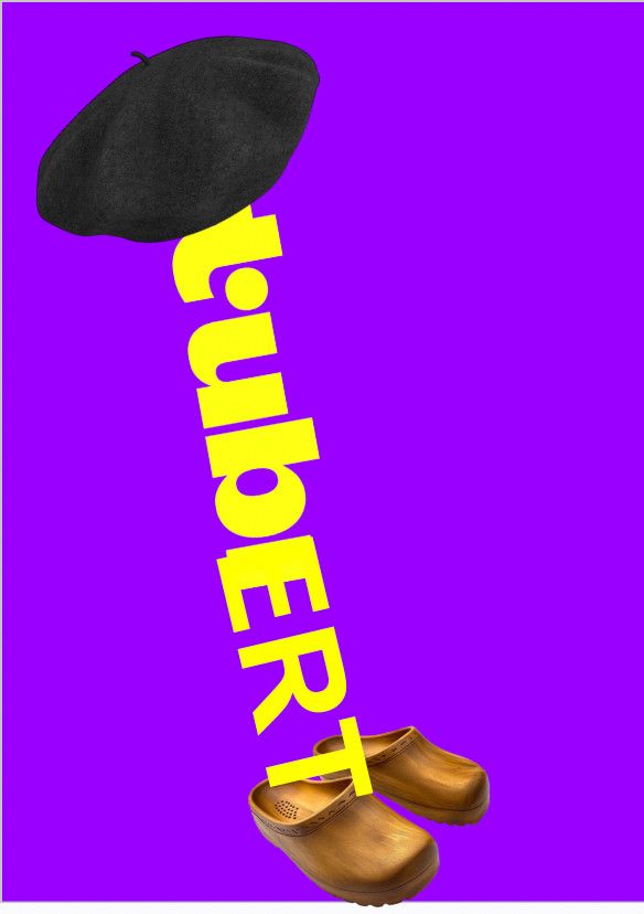 The Tubi is rebranded as "Tubert," a little Dutch boy wearing a beret.
