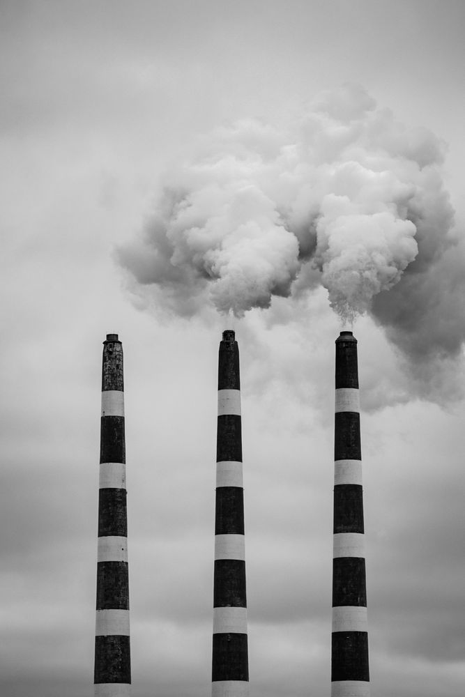 Tufts cove power station chimney stacks