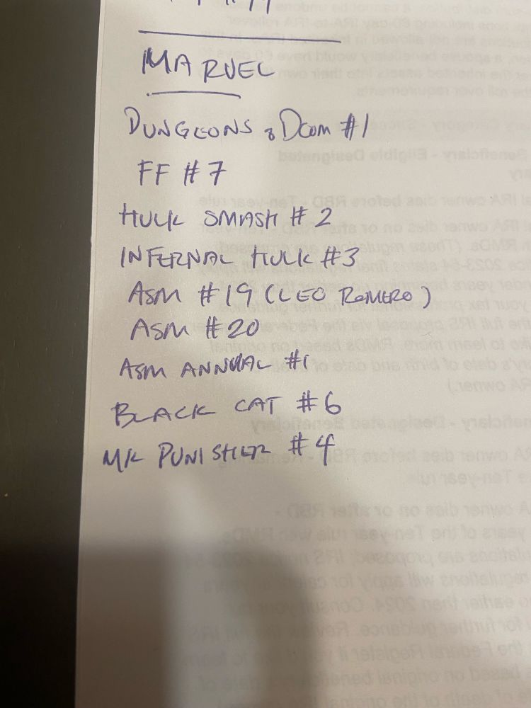 A list of marvel comics to preorder.