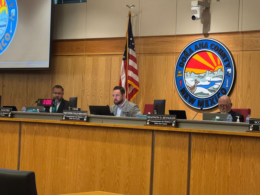 Commissioners on dais.