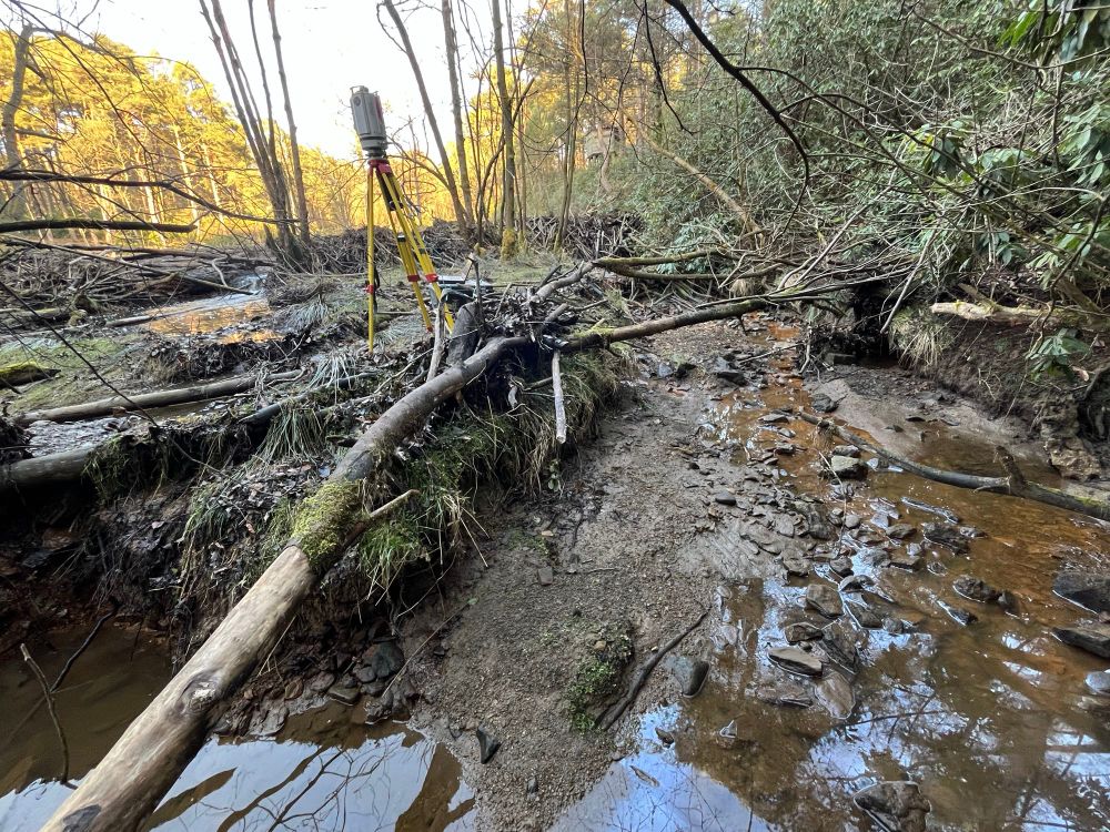 Another beaver dam being scanned