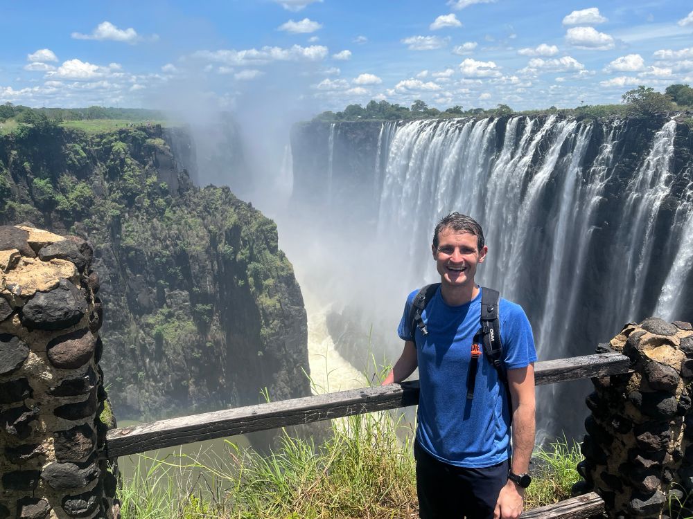 Me at Mosi oa tunya/Victoria falls