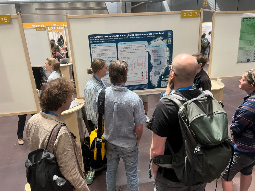 Connie with an audience at her poster