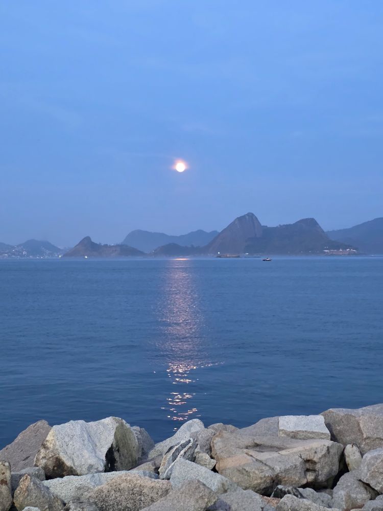 Moon above the mountains