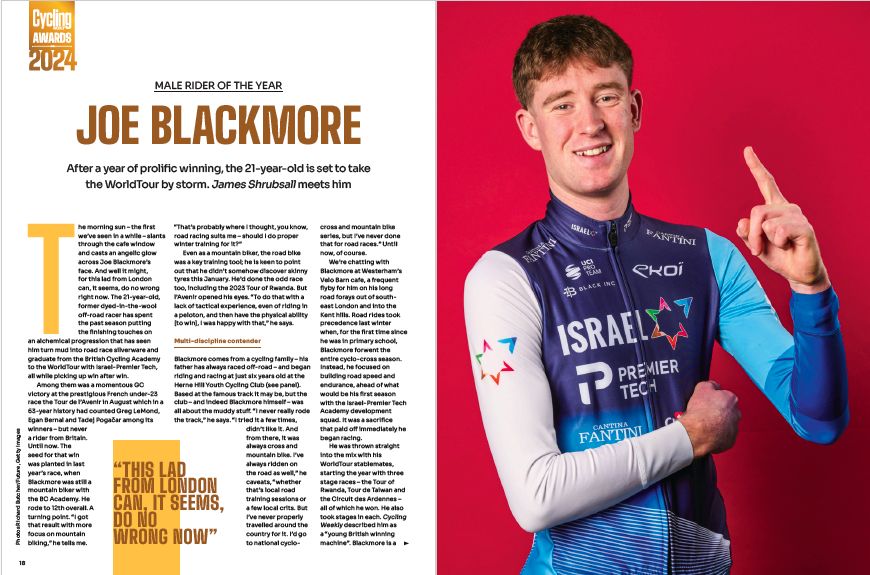 Joe Blackmore is Male rider of the year in Cycling Weekly's Riders of the Year 2024 awards