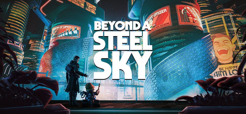 Cover art for the 2020 adventure game "Beyond a Steel Sky"