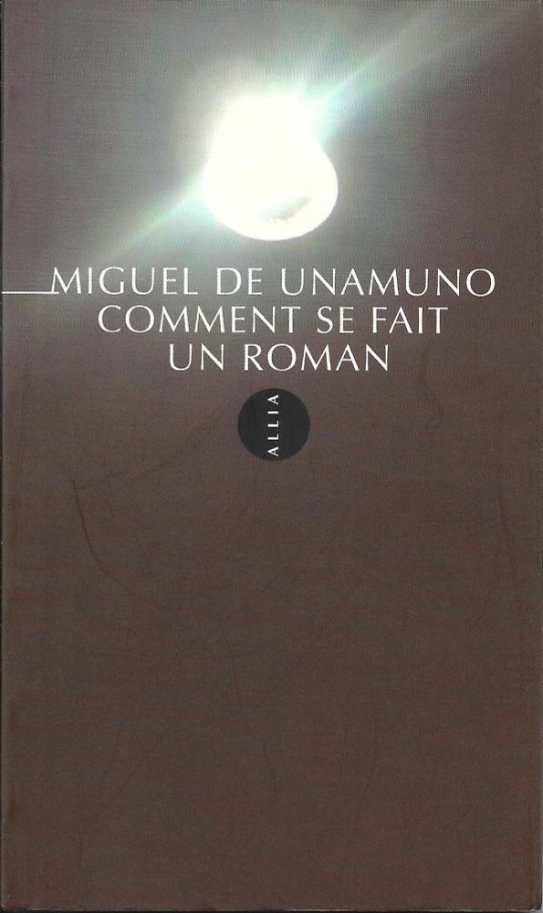 Miguel de Unamuno, Comment se fait un roman
