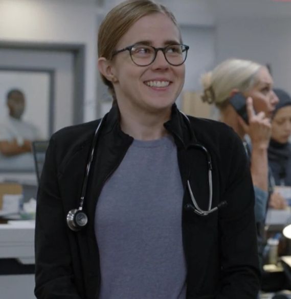 A screengrab of Dr. Mel from The Pitt.