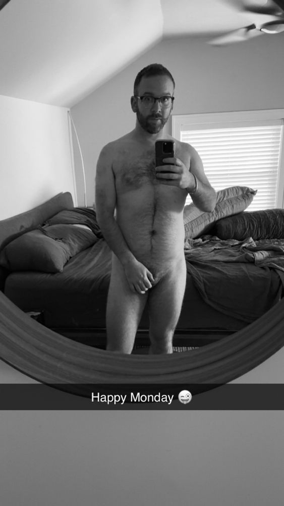 A nude mirror photo of myself. My hand is covering my private bits. 