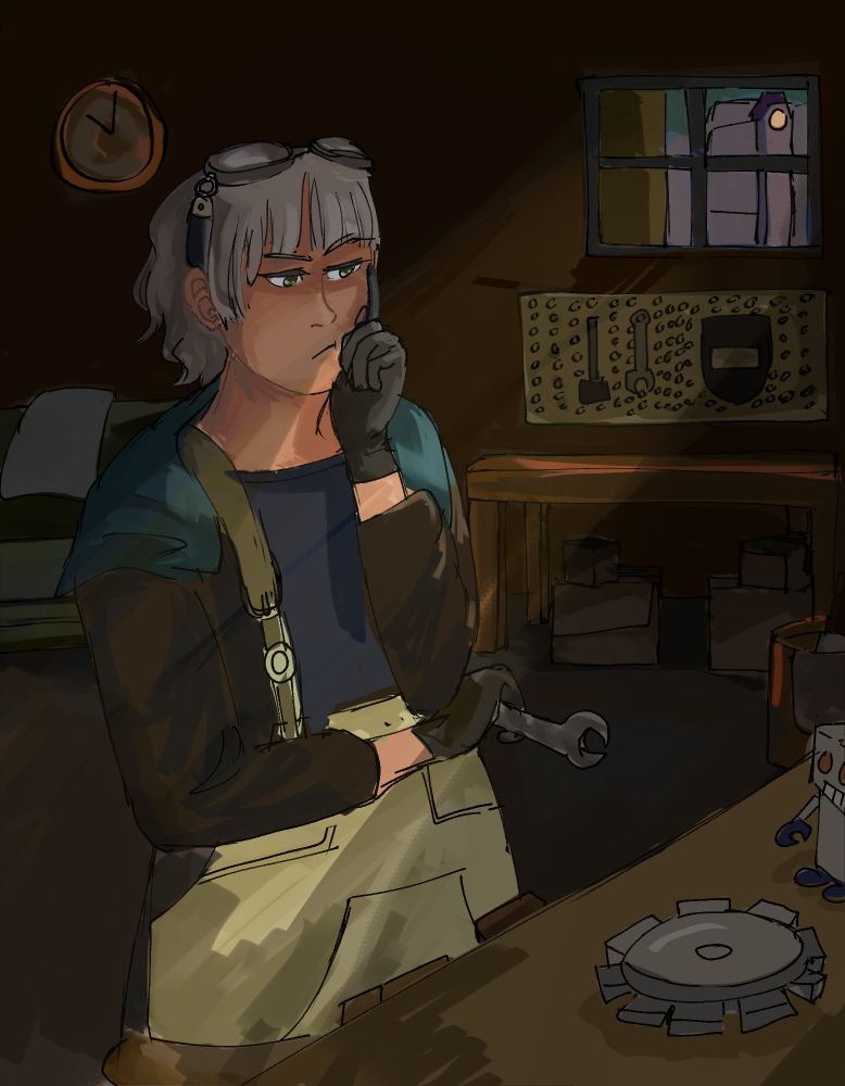 zeb at his workshop in the middle of the night! 
