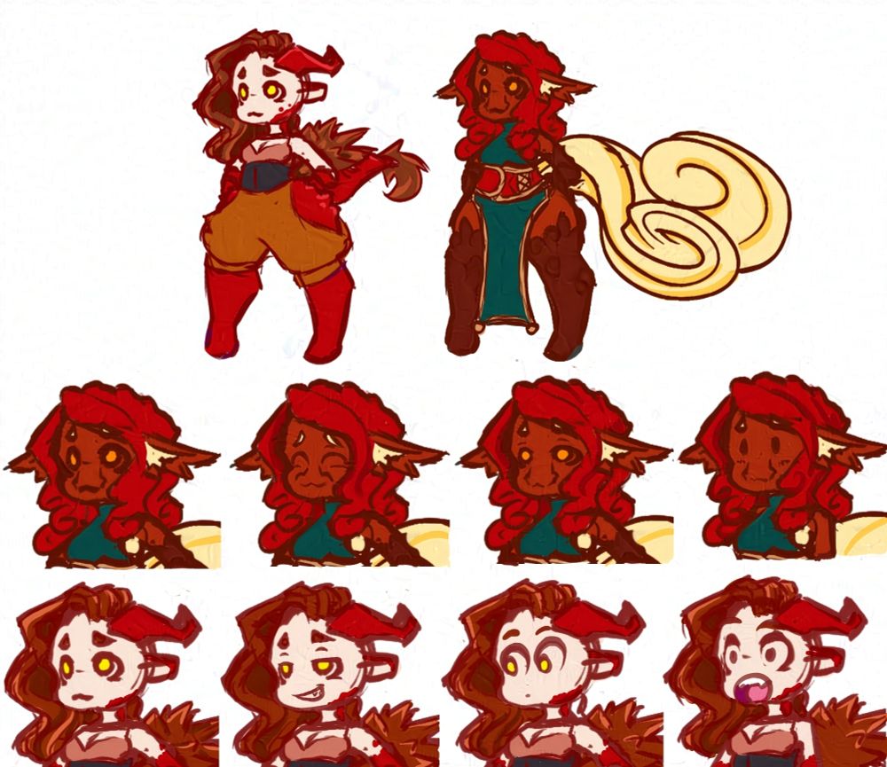 Ryukyu and Amelia Chibi Expressions