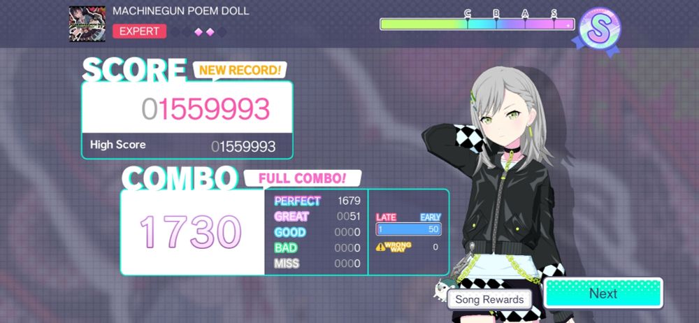 Full combo on Machine Gun Poem Doll(expert 31) in Project Sekai