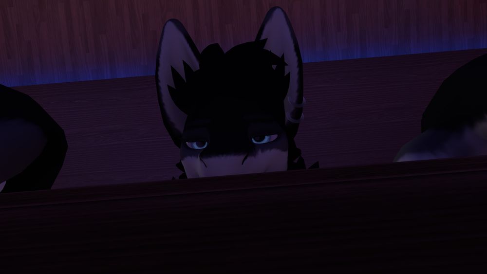 A mamagen peers over a ledge, deeply unamused with your shenanigans. You know what you did.