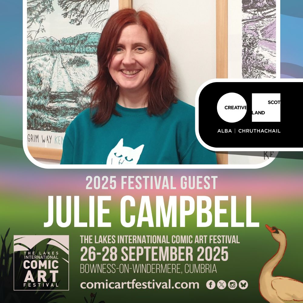 Julie Campbell is a guest at this year's Lakes International Comic Art Festival thanks to Creative Scotland