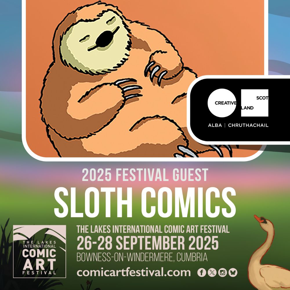 Sloth Comics is a guest at this year's Lakes International Comic Art Festival thanks to Creative Scotland