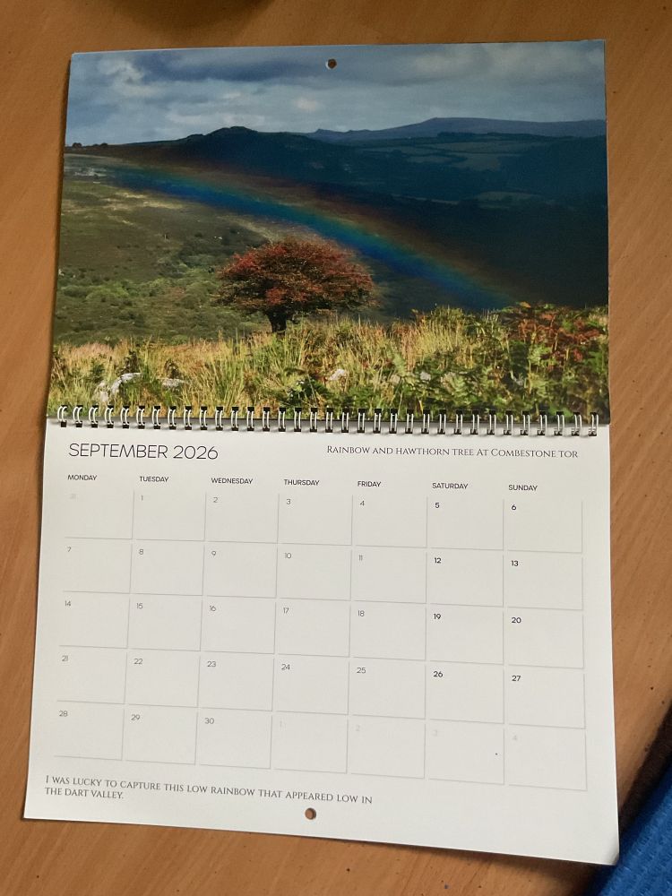 Landscape photo of Dartmoor for month of September in calendar 